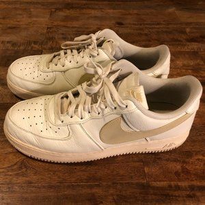 Nike Air Force 1 - Sz 13, White / Tan